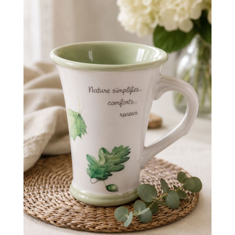 Marjolein Bastin Nature Theme Tall Coffee Cup Microwave Save 8oz